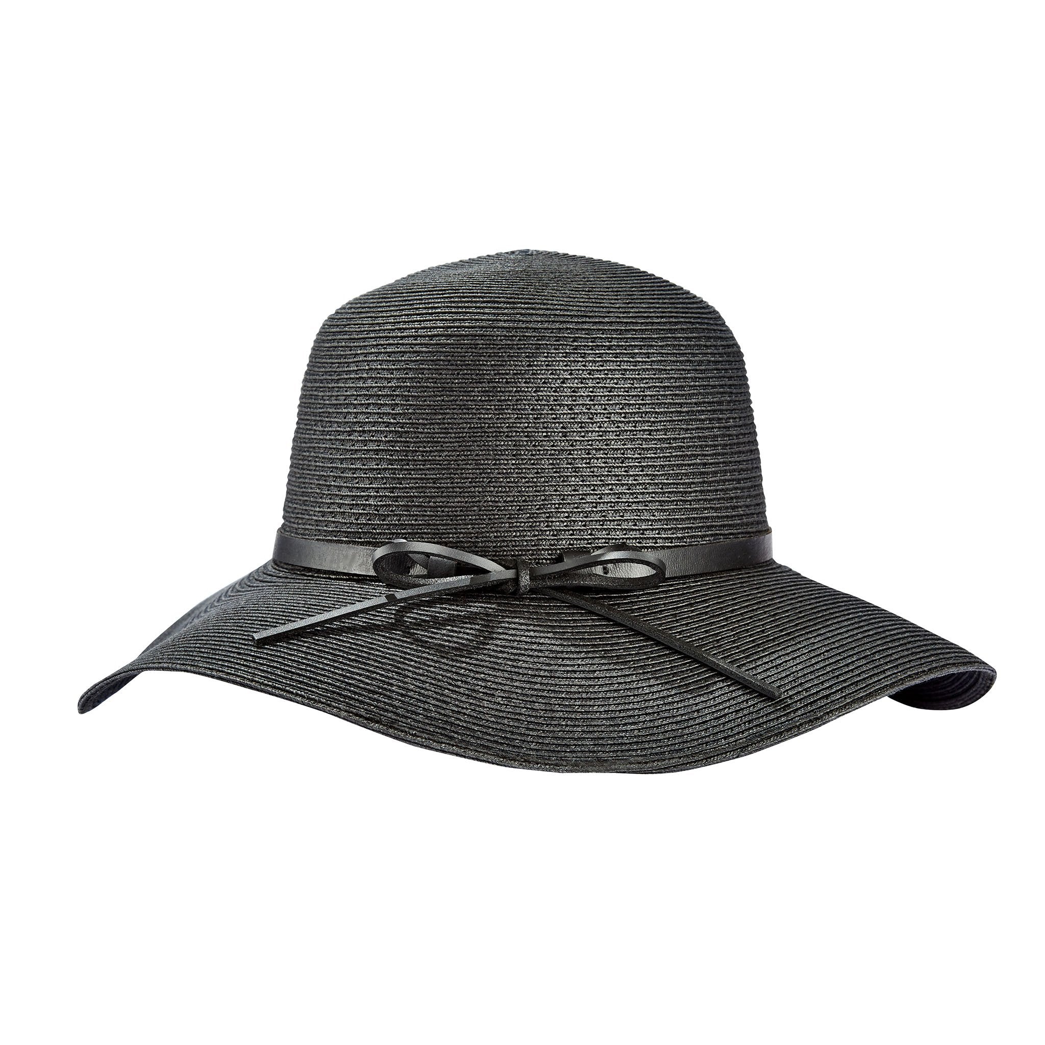 Tilley TOY1 Audrey Straw Sun Hat in Black#colour_black
