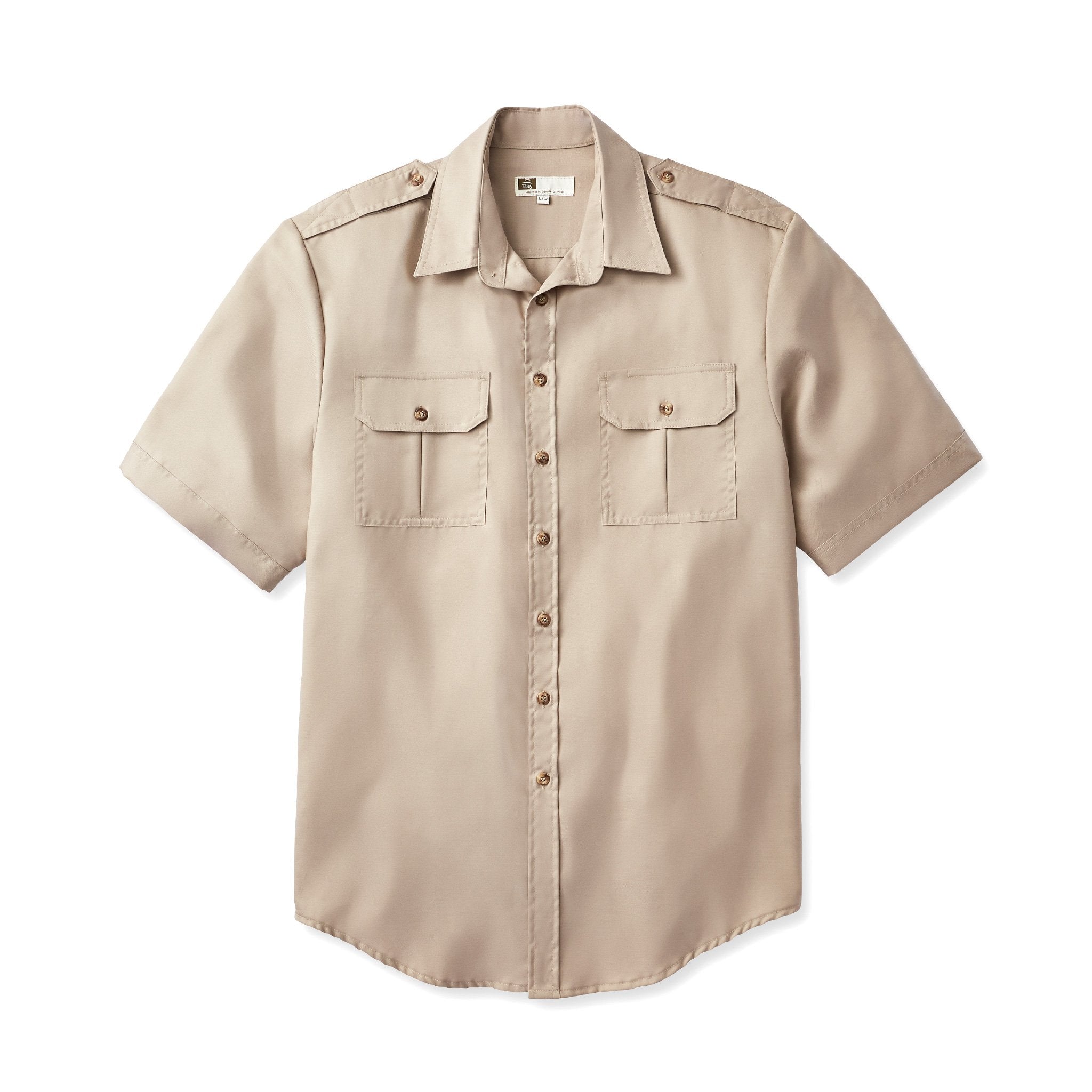 Tilley WF33 Urban Safari Bush Shirt in Khaki#colour_khaki